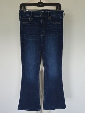 American Eagle super hi-rise flare jeans-10 short